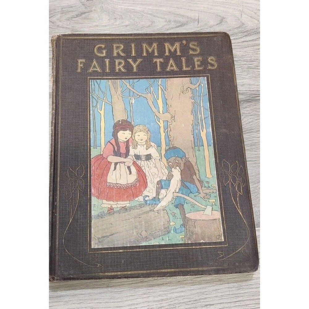 Grimm's Fairy Tales Platt & Munk Illustrated Hardcover Antique Book 1919